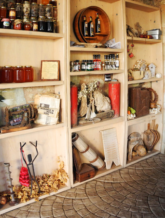 restaurant cafe tavern Crete national food greeceのeditorial素材