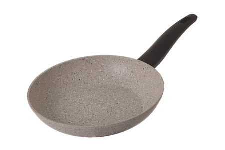 Beautiful new kitchen pan isolated on white backgroundの写真素材