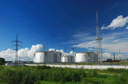 Oil metal tanksの写真素材