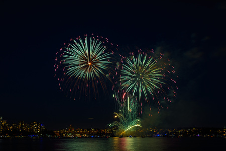 beautiful fireworks. colorful fireworks.