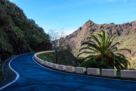 beautiful road in the mountains. Masca Tenerife.の写真素材