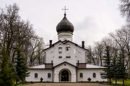 Cathedral of the Icon of the Mother of God Derzhavnaya. Gdov Kremlin. Gdov, Pskov Oblastの写真素材