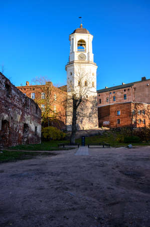 Clock tower in Vyborg, former bell tower of the Old Cathedral