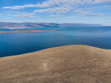Lake Baikal. the steppes of Olkhon. Warm autumn days.の写真素材