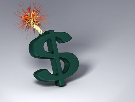 Dollar that'll explodeの写真素材