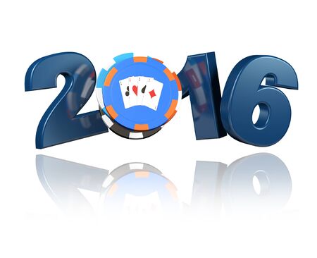 Casino Chips 2016 design with a white Background