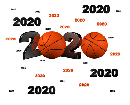 Many Basketball 2020 Designs with a White Background
