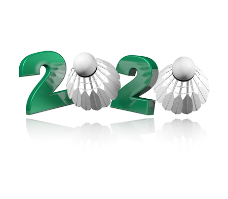 Badminton 2020 Design with a White Background