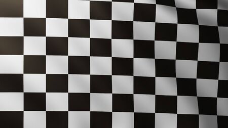 Large Checkered Flag fullscreen background in the wind with wave patterns