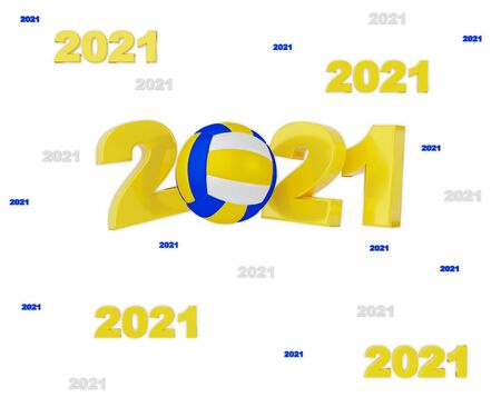 Many Beach Volleyball 2021 Designs with a White Background