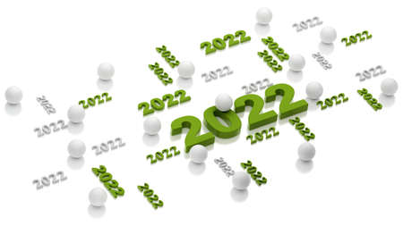 Lots of Golf ball 2022 Designs with several Balls on a White Background