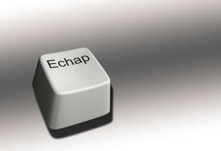 Echap keyboard Key with a soft and light backgroundの写真素材