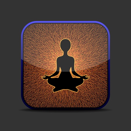 Meditation iconのイラスト素材