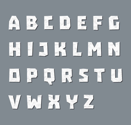 Alphabet in paper style can used as elements of your designのイラスト素材