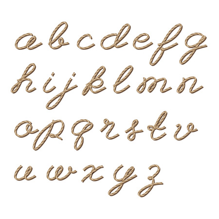 Alphabet in rope style can used as elements of your designのイラスト素材