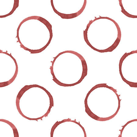 Wine stains seamless pattern on white backgroundのイラスト素材