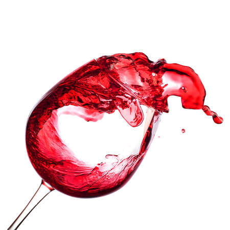 glasses with liquid, on a white backgroundの写真素材