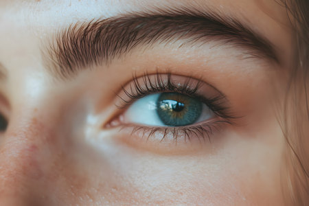 Mascara Transformation: Eyelashes Before and After Mascara Application Showcasing Dramatic Makeup Effects.の素材