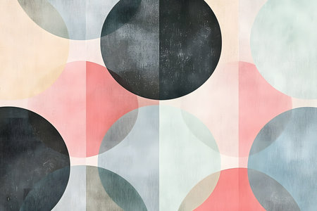 Elegant Minimalist Designs - Geometric Shapes in Subtle Hues.の素材