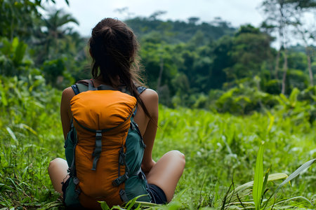 Minimalist Explorations: A Solo Traveler s Journey Through Untouched Natural Landscapes.の素材