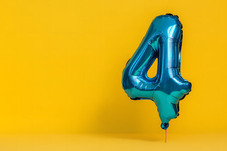 Charming Blue Foil Balloon: A Minimalist Delight.の素材