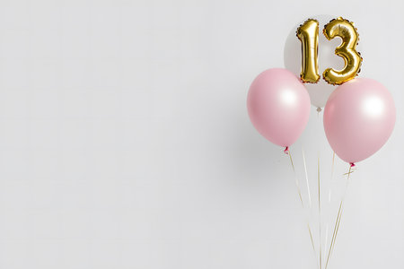 Elegant Pastel Colors Featuring Gold Foil Letter 13.の素材