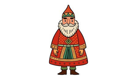 saint patrick gnome character isolated icon vector illustration desingのイラスト素材