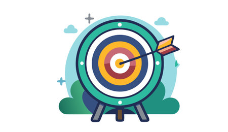 Target with arrow flat vector illustration. Success, goal, achievement concept.のイラスト素材