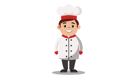 Chef Vector Illustration. Isolated on a White Background.のイラスト素材