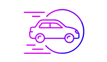 sketch of a car on a white background, vector illustrationのイラスト素材