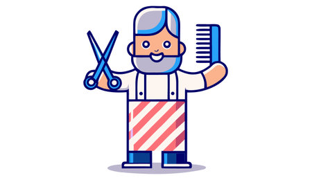 Hipster Chef - Cartoon Vector IllustrationÃ¯Â»Â¿のイラスト素材