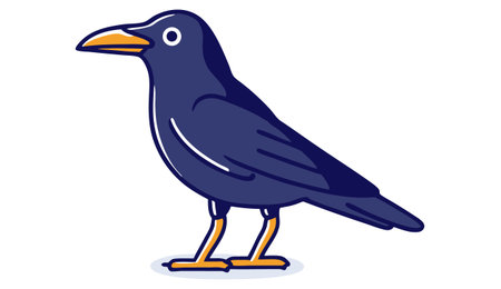 Crow isolated on white background. Vector illustration. Eps 10.のイラスト素材