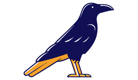 Crow isolated on white background. Vector illustration. Eps 10.のイラスト素材