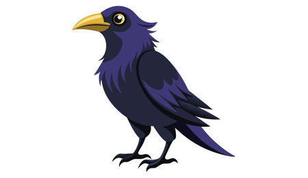 Crow isolated on white background. Vector illustration. Eps 10.のイラスト素材