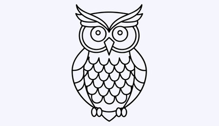 Owl isolated on white background. Vector illustration in cartoon style.のイラスト素材