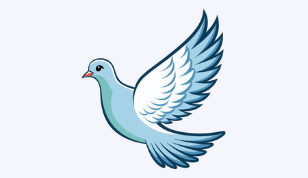 Pigeon Cartoon Vector Illustration. Cute Bird Character.のイラスト素材