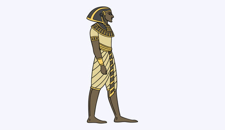 Egyptian pharaoh. Vector illustration in flat style for your designのイラスト素材