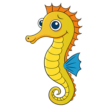 Seahorse icon. Cartoon illustration of Seahorse vector icon for webのイラスト素材