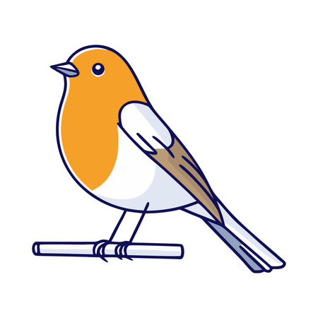 Turdus merula. Isolated on white background. Vector illustration.のイラスト素材