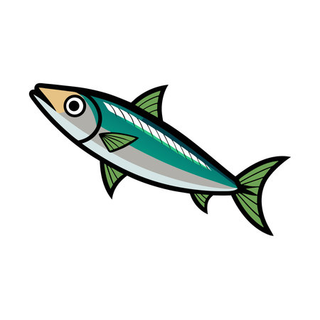 Fish cartoon icon. Sea life ecosystem fauna and ocean theme. Isolated design. Vector illustrationのイラスト素材