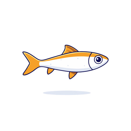 Fish cartoon icon. Sea life ecosystem fauna and ocean theme. Isolated design. Vector illustrationのイラスト素材