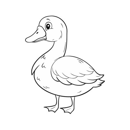 Cute duck icon. Cartoon illustration of cute duck vector icon for web designのイラスト素材