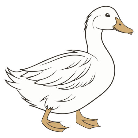 Cute duck icon. Cartoon illustration of cute duck vector icon for web designのイラスト素材