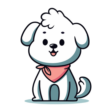 cute dog cartoon icon vector illustration design graphic doddle styleのイラスト素材