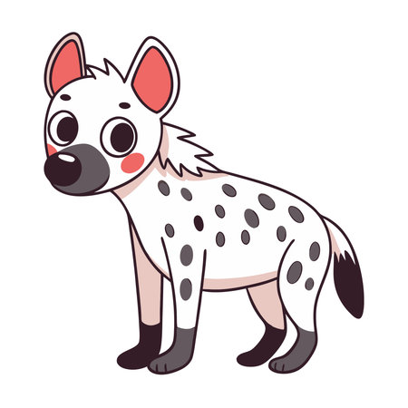 Spotted hyena. Vector illustration of a spotted hyena.のイラスト素材
