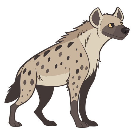 Spotted hyena. Vector illustration of a spotted hyena.のイラスト素材