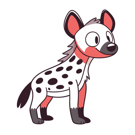 Spotted hyena. Vector illustration of a spotted hyena.のイラスト素材