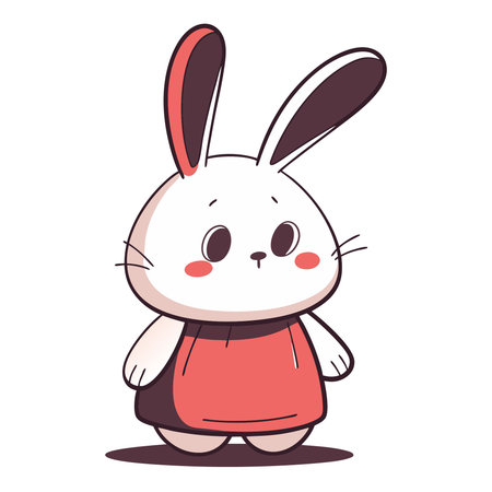 cute rabbit cartoon icon vector illustration graphic design vector illustration graphic designのイラスト素材
