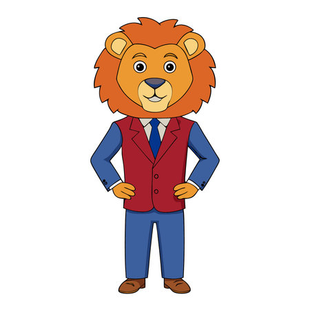 Lion male cartoon icon vector illustration graphic design vector illustration graphic designのイラスト素材