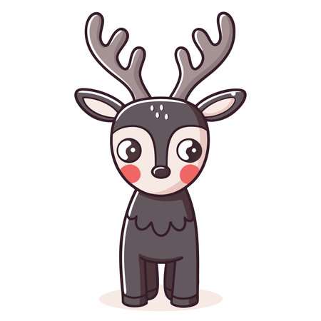 Deer isolated on white background. Vector illustration of a deer.のイラスト素材